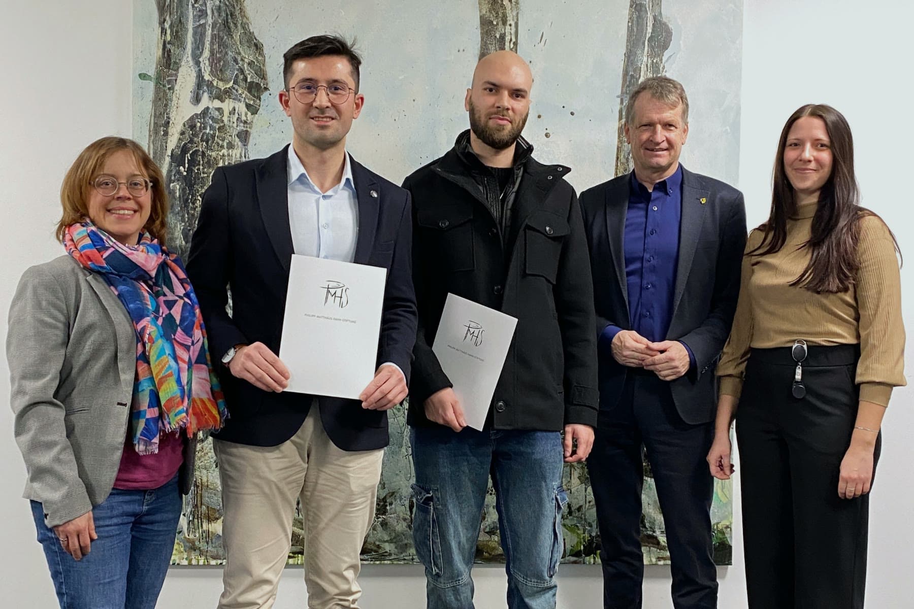 Ahmed Haltas at a Philipp-Matthäus-Hahn-Stiftung scholarship presentation.